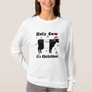 Camiseta Vaca de Natal Engraçada Beltie Belloway Gift T-