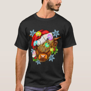 Camiseta Vaca de Natal Engraçada, Vaca de Natal Ocidental