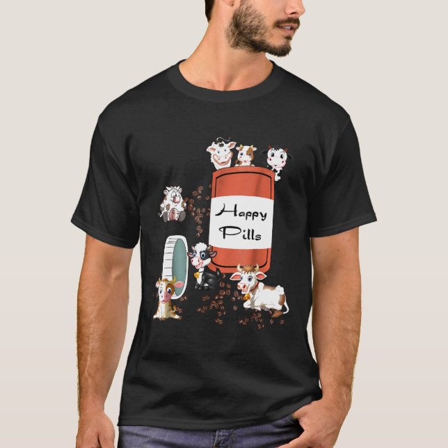 Camiseta Vaca de Pílulas Felizes (Frente)