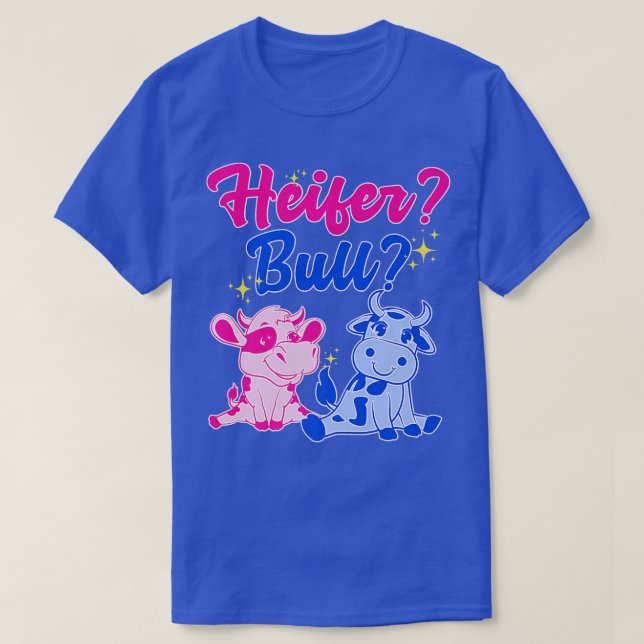 Camiseta Vaca de Vaca de Raio-do-Heifer ou Bull (Frente do Design)