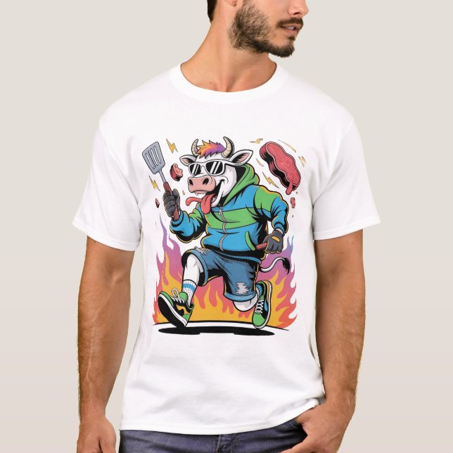 Camiseta Vaca do Caos do Churrasco (Frente)