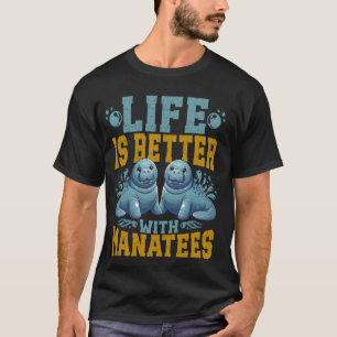 Camiseta Vaca do Mar de Manatee Engraçada