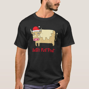 Camiseta Vaca do País de Natal Melhor Não Fazer Careta