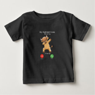 Camiseta Vaca do Terreno Escocês está Chamando