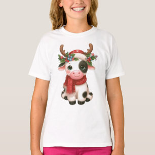 Camiseta Vaca doce de Natal feliz