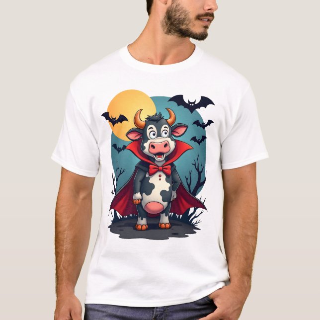 Camiseta Vaca Drácula Ressuscita (Frente)