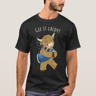 Camiseta Vaca E Baganças De Highland Dizem Que Grite A Lald