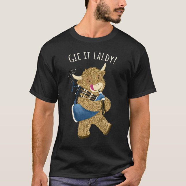 Camiseta Vaca E Baganças De Highland Dizem Que Grite A Lald (Frente)