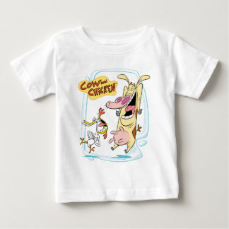 Camiseta Vaca e Galinha Rindo Gráfico
