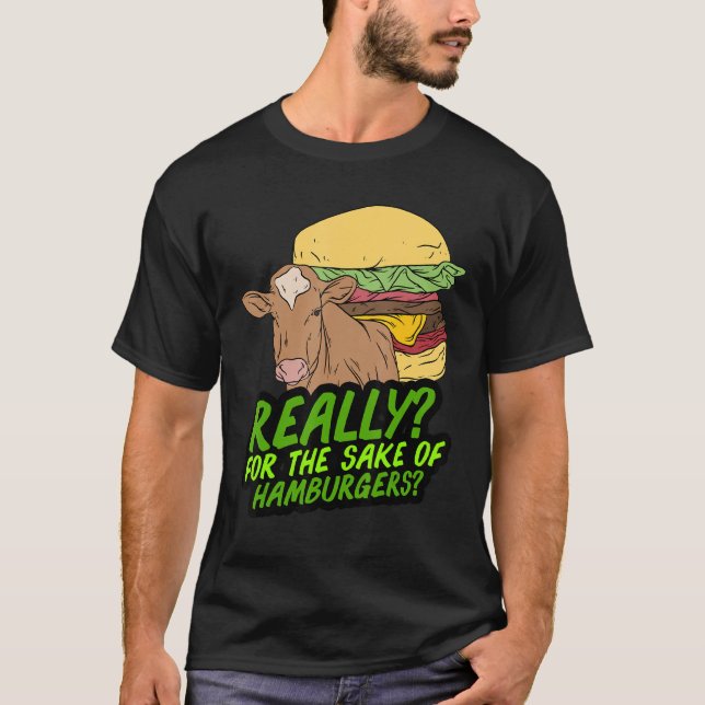 Camiseta Vaca E Hambúrguer Vegano (Frente)