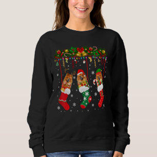 Camiseta Vaca Em Sock Xmas Reindeer Papais noeis Elf Dog