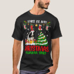Camiseta Vaca Engraçada Bovinos De Natal Luzes Bonitas Papa<br><div class="desc">Vaca Engraçada Bovinos De Natal Luzes Bons De Natal Xmas Santa Hat Animais De Leite De 69 Heifer</div>