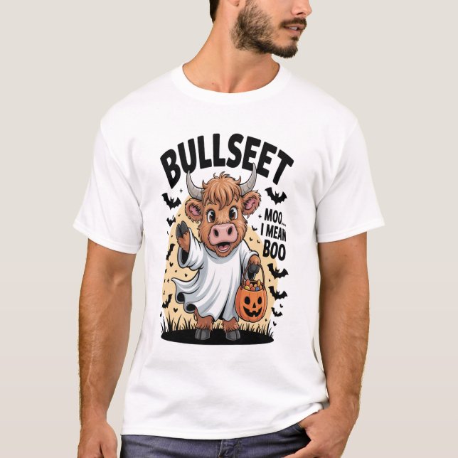 Camiseta Vaca engraçada de Halloween (Frente)