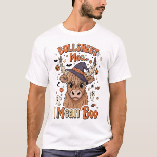 Camiseta Vaca engraçada de Halloween, quero dizer, besteira