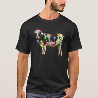 Camiseta Vaca Engraçada Mooey Natal Povoadores De Árvore Le