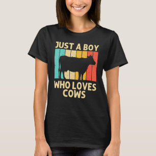 Camiseta Vaca Engraçada Para Meninos Crianças Fazenda Vaca 