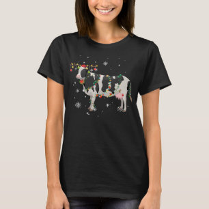 Camiseta Vaca Engraçada Reindee Natal Luzes de Natal Pajama