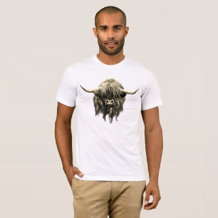 Camiseta Vaca escocesa das montanhas