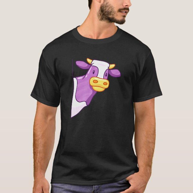 Camiseta Vaca Espiando Vaca Roxa (Frente)