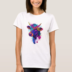 Camiseta Vaca estética Gráfica Cuta Raparigas Raparigas _1