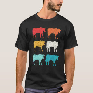 Camiseta Vaca Estilo Pop Art Retro dos Anos 80