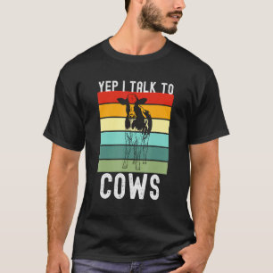 Camiseta Vaca Estilo Retro Vintage 60s 70s Fazenda Sim, Eu