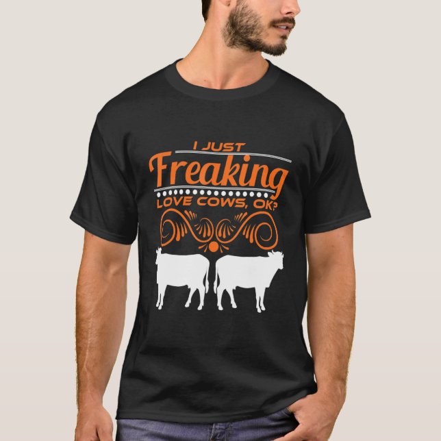 Camiseta Vaca Eu Amo Muito Vacas Ok (Frente)