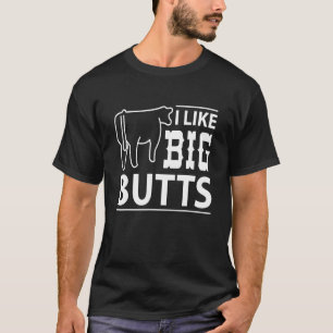 Camiseta Vaca Eu Gosto de Traseiros Grandes Animal
