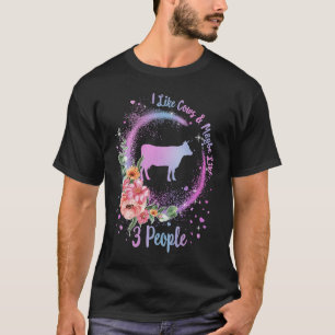 Camiseta Vaca eu gosto de vacas e talvez como 3 pessoas de 