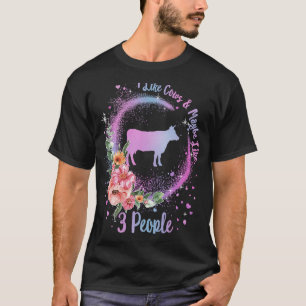 Camiseta Vaca eu gosto de vacas e talvez como 3 pessoas de 