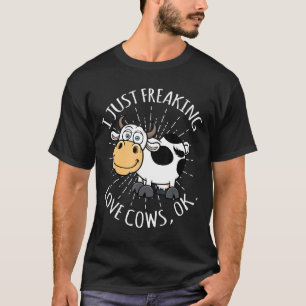 Camiseta Vaca   Eu simplesmente amo vacas Ok