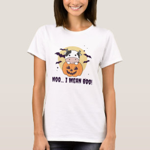 Camiseta Vaca Fantasma Cute Kawaii Halloween Moo Eu Quero D