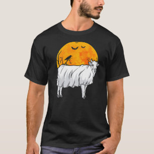 Camiseta Vaca Fantasma da Lua Cheia Menina da Vaca Laticíni