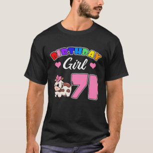Camiseta Vaca Festa de Aniversário de 71 Anos da Menina Moo