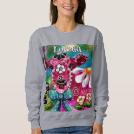 Camiseta Vaca Floral Branca, Cor-de-Rosa, Preta, Personaliz