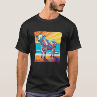 Camiseta Vaca Fofa Homens Mulheres Crianças 9
