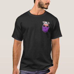 Camiseta Vaca Fofa No Bolso Eu Amo Vacas Para Mulheres Adol