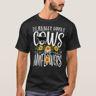 Camiseta Vaca Girassol Mulheres Fofas Dia das Mães Mamãe
