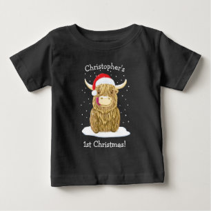 Camiseta Vaca Hábita Personalizada Na Neve