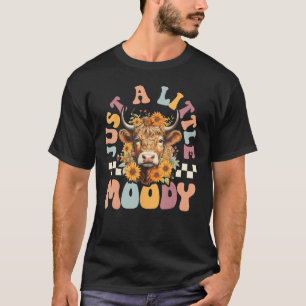 Camiseta Vaca Highland Apenas Uma Pequena Vaca Fazenda Mood