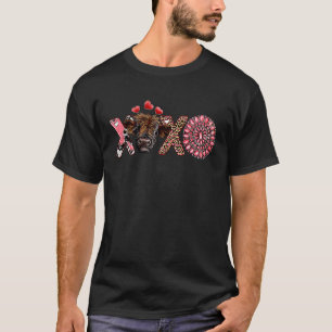 Camiseta Vaca Highland Leopardo Pedra Preciosa Carga De Amo