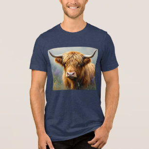 Camiseta Vaca Highland no Prado Floral Fechar