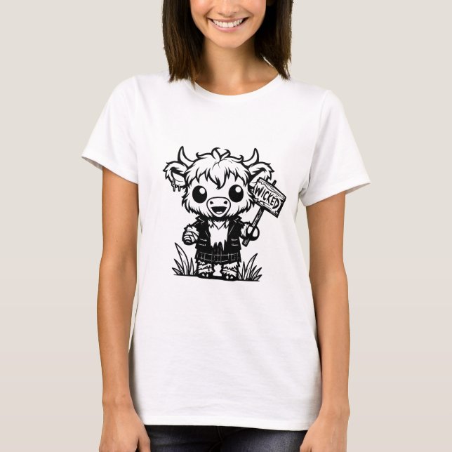 Camiseta Vaca Highland Zombie (Frente)