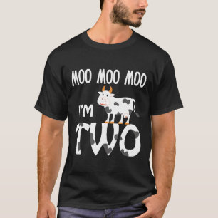 Camiseta Vaca Hilária de 2 Anos de Idade Aniversário