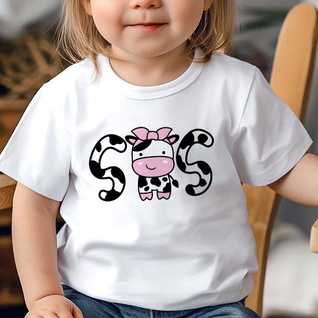 Camiseta Vaca Irmãzinha Menina - Presente de Anive (Criador carregado)