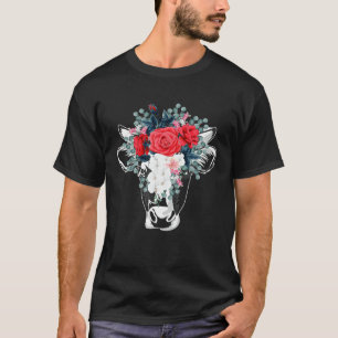 Camiseta Vaca Leiteira Floral Highland Fazenda Animal Selva