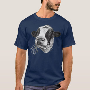 Camiseta Vaca Leiteira Frísia de raça Holstein Feliz