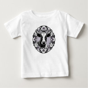 Camiseta Vaca Leiteira Rodeada por uma Grinalda de Violeta