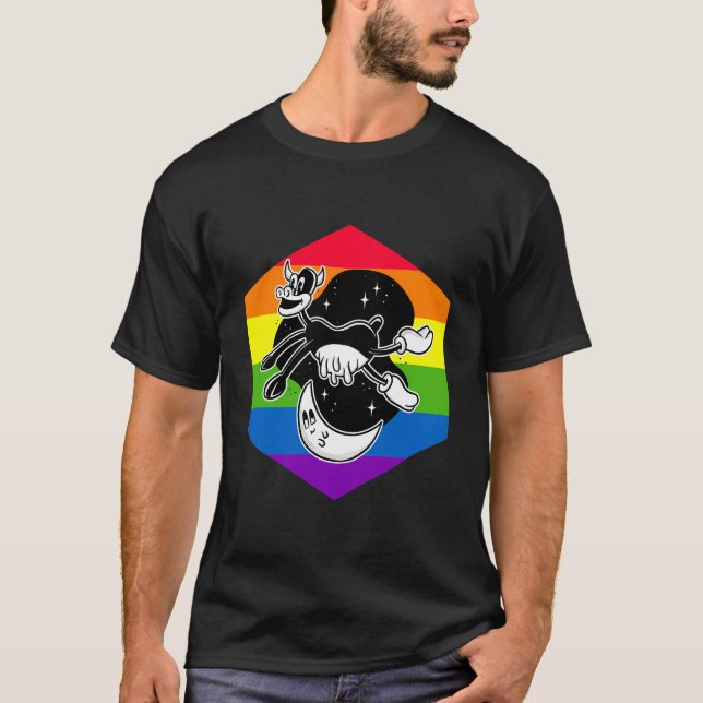 Camiseta Vaca Lgbtq No Espaço (Frente)