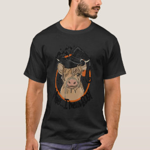 Camiseta Vaca Longhorn de Halloween Moo Quero Dizer Vaca Br